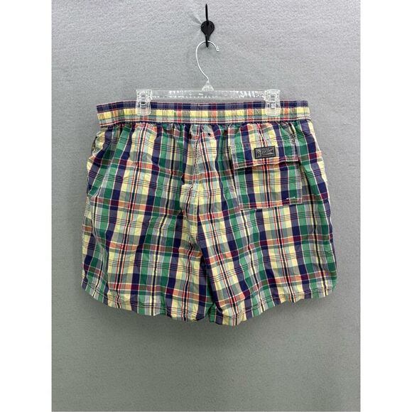 Vintage Polo Ralph Lauren Mens Multicolor Plaid Drawstring Swim Trunks Size 2XL - Picture 2 of 7